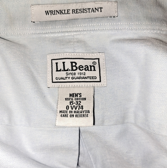 L.L Bean button Down dress shirt size 15-32 - Picture 3 of 3